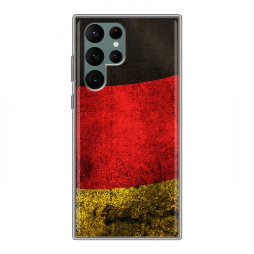 Дизайнерский пластиковый чехол для Samsung Galaxy S22 Ultra Флаг Германии