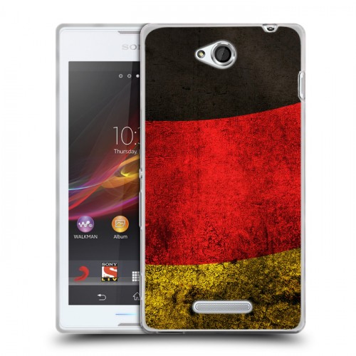 Дизайнерский пластиковый чехол для Sony Xperia C Флаг Германии