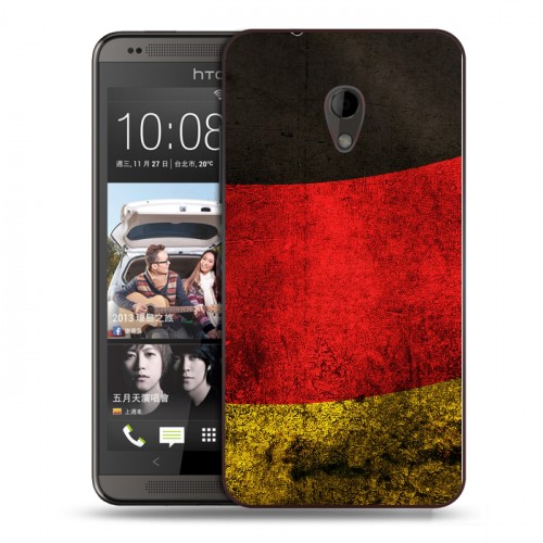 Дизайнерский пластиковый чехол для HTC Desire 700 Флаг Германии