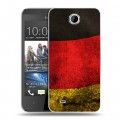 Дизайнерский пластиковый чехол для HTC Desire 300 Флаг Германии