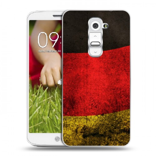 Дизайнерский пластиковый чехол для LG Optimus G2 mini Флаг Германии