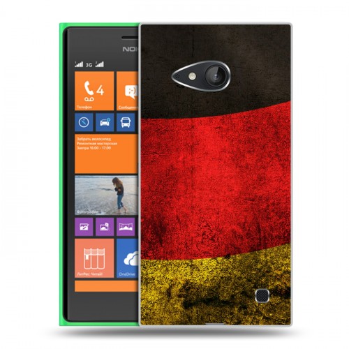 Дизайнерский пластиковый чехол для Nokia Lumia 730/735 Флаг Германии