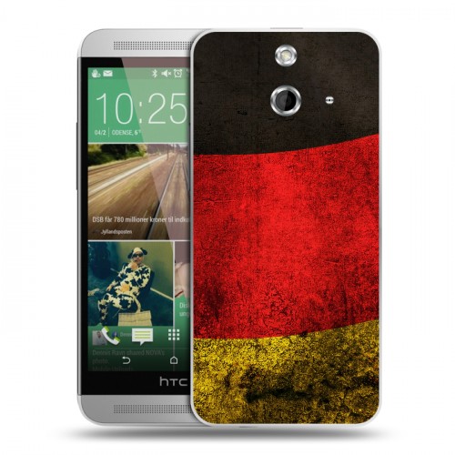 Дизайнерский пластиковый чехол для HTC One E8 Флаг Германии
