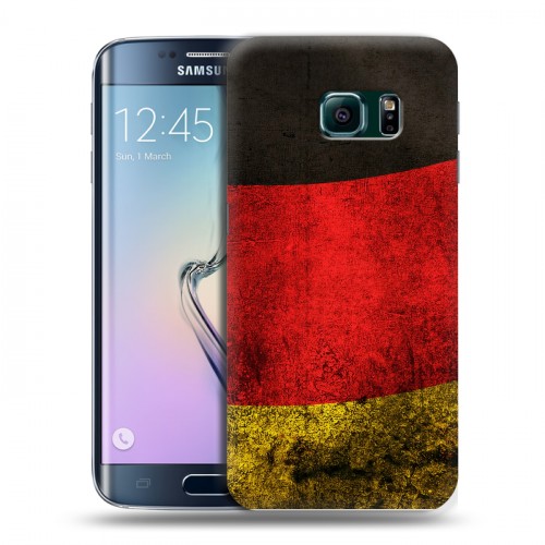 Дизайнерский пластиковый чехол для Samsung Galaxy S6 Edge Флаг Германии