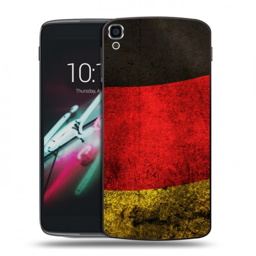 Дизайнерский пластиковый чехол для Alcatel One Touch Idol 3 (5.5) Флаг Германии