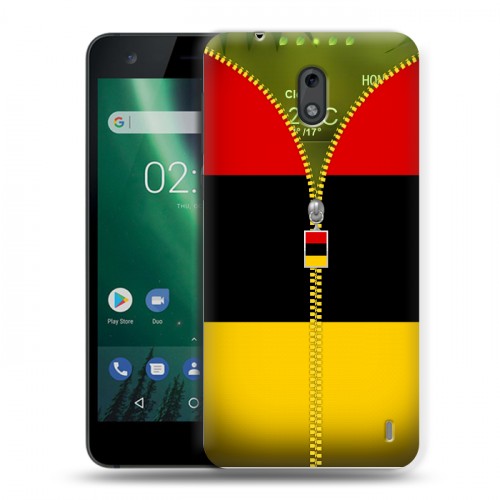 Дизайнерский пластиковый чехол для Nokia 2 Флаг Германии