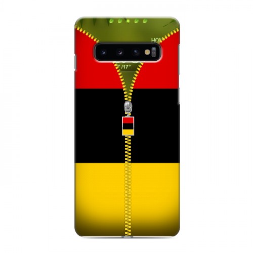 Дизайнерский силиконовый чехол для Samsung Galaxy S10 Флаг Германии
