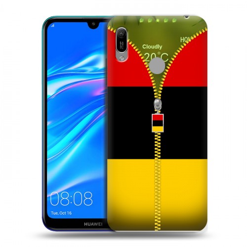 Дизайнерский пластиковый чехол для Huawei Y6 (2019) Флаг Германии
