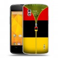 Дизайнерский пластиковый чехол для LG Google Nexus 4 Флаг Германии