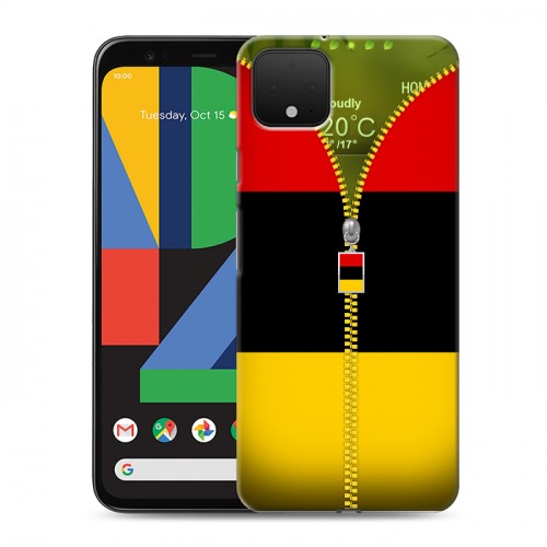 Дизайнерский пластиковый чехол для Google Pixel 4 Флаг Германии