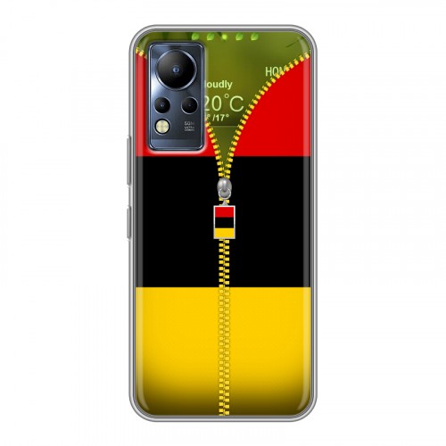 Дизайнерский силиконовый с усиленными углами чехол для Infinix Note 12 Флаг Германии