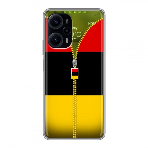 Дизайнерский силиконовый с усиленными углами чехол для XIaomi Poco F5 Флаг Германии