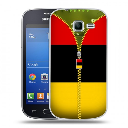 Дизайнерский пластиковый чехол для Samsung Galaxy Trend Lite Флаг Германии