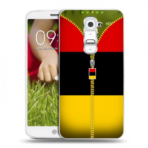 Дизайнерский пластиковый чехол для LG Optimus G2 mini Флаг Германии
