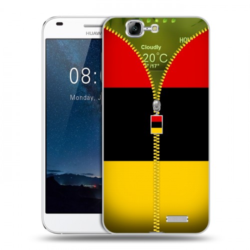 Дизайнерский пластиковый чехол для Huawei Ascend G7 Флаг Германии