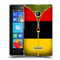 Дизайнерский пластиковый чехол для Microsoft Lumia 435 Флаг Германии