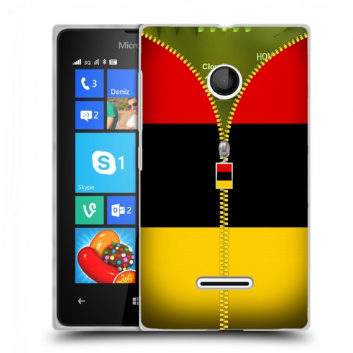 Дизайнерский пластиковый чехол для Microsoft Lumia 435 Флаг Германии