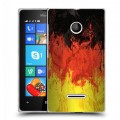 Дизайнерский пластиковый чехол для Microsoft Lumia 435 Флаг Германии