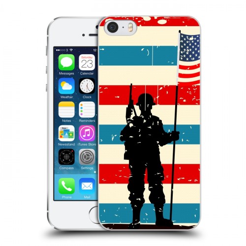 Дизайнерский пластиковый чехол для Iphone 5s Флаг США