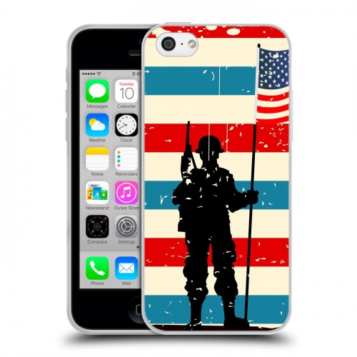 Дизайнерский пластиковый чехол для Iphone 5c Флаг США