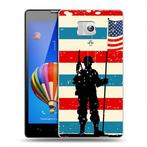Дизайнерский пластиковый чехол для Huawei Honor 3 Флаг США