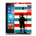 Дизайнерский пластиковый чехол для Microsoft Lumia 435 Флаг США