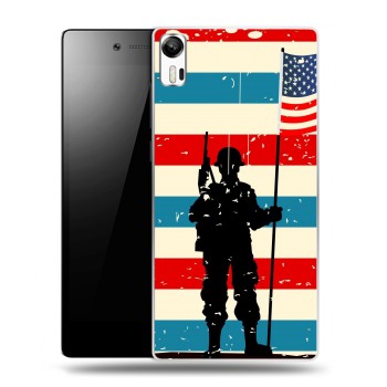 Дизайнерский силиконовый чехол для Lenovo Vibe Shot Флаг США (на заказ)