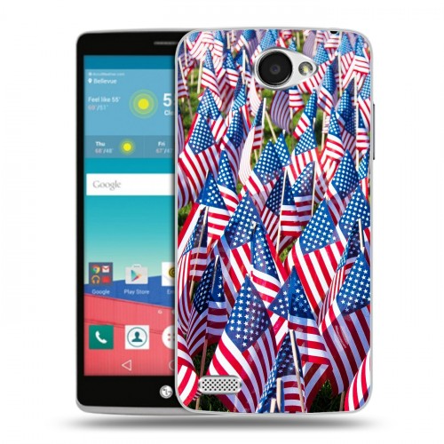 Дизайнерский пластиковый чехол для LG Max Флаг США