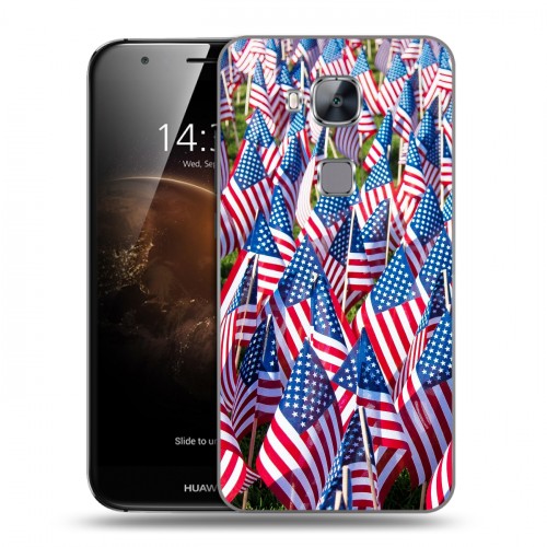 Дизайнерский пластиковый чехол для Huawei G8 Флаг США