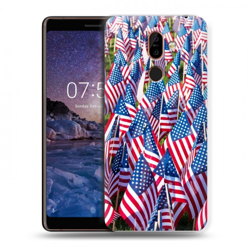 Дизайнерский пластиковый чехол для Nokia 7 Plus Флаг США