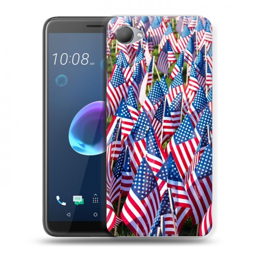 Дизайнерский пластиковый чехол для HTC Desire 12 Флаг США