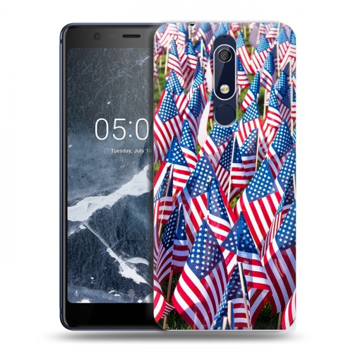 Дизайнерский пластиковый чехол для Nokia 5.1 Флаг США