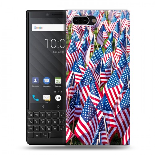 Дизайнерский пластиковый чехол для BlackBerry KEY2 Флаг США
