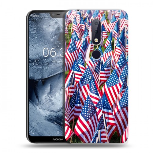 Дизайнерский пластиковый чехол для Nokia 6.1 Plus Флаг США