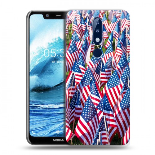 Дизайнерский силиконовый чехол для Nokia 5.1 Plus Флаг США