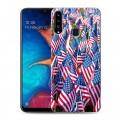 Дизайнерский пластиковый чехол для Samsung Galaxy A20s Флаг США