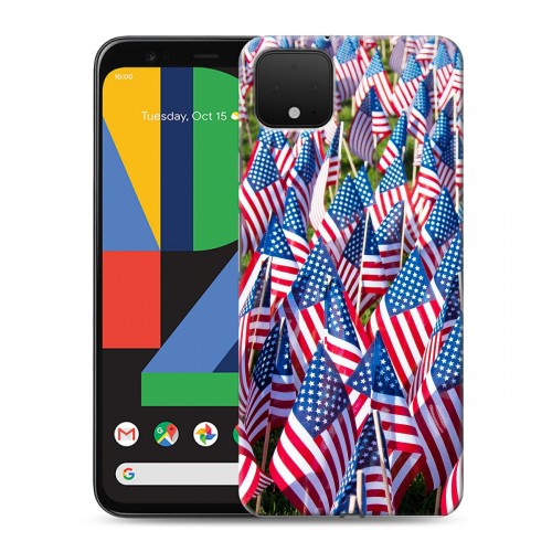 Дизайнерский пластиковый чехол для Google Pixel 4 Флаг США