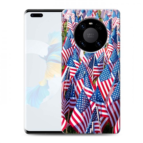 Дизайнерский пластиковый чехол для Huawei Mate 40 Pro Флаг США