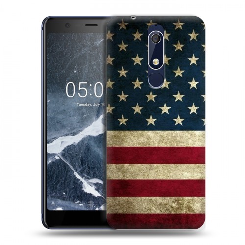 Дизайнерский пластиковый чехол для Nokia 5.1 Флаг США