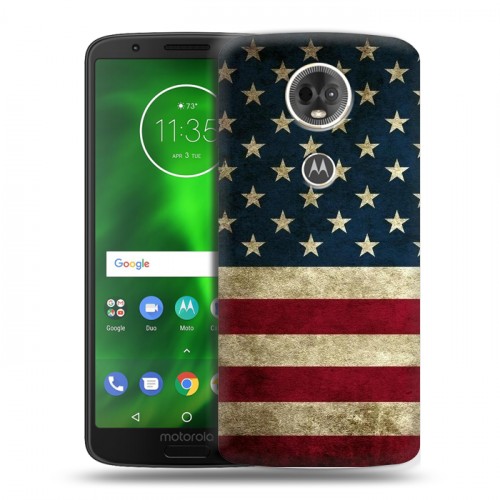 Дизайнерский пластиковый чехол для Motorola Moto E5 Plus Флаг США