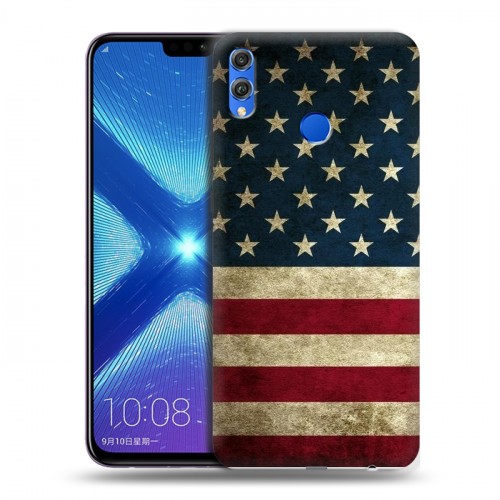 Дизайнерский силиконовый чехол для Huawei Honor 8X Флаг США