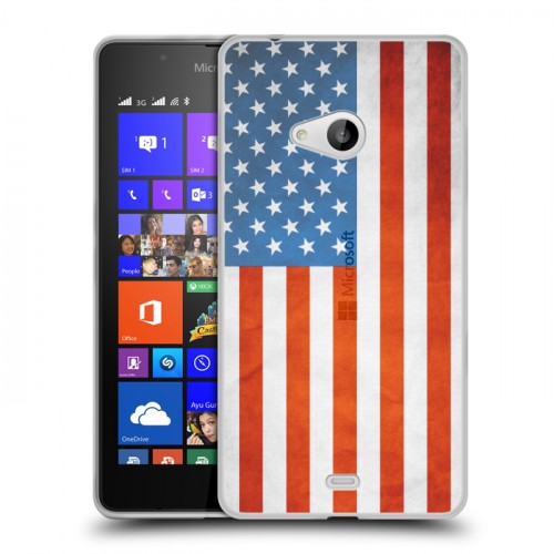 Дизайнерский пластиковый чехол для Microsoft Lumia 540 Флаг США