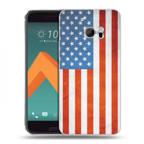 Дизайнерский пластиковый чехол для HTC 10 Флаг США
