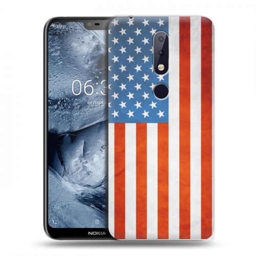 Дизайнерский пластиковый чехол для Nokia 6.1 Plus Флаг США