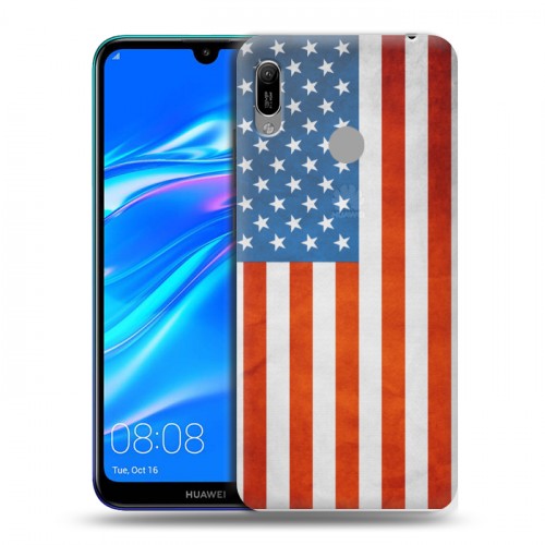 Дизайнерский пластиковый чехол для Huawei Y6 (2019) Флаг США