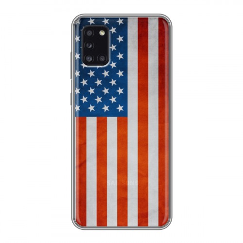 Дизайнерский силиконовый чехол для Samsung Galaxy A31 Флаг США