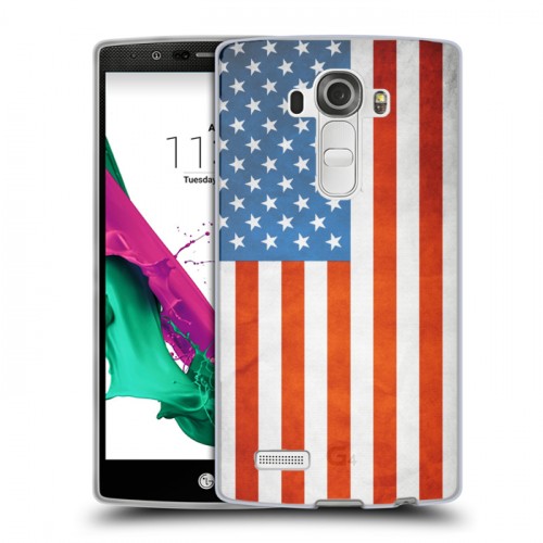 Дизайнерский силиконовый чехол для LG G4 Флаг США