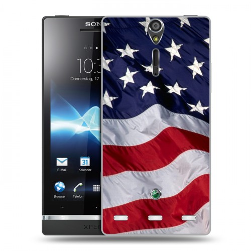 Дизайнерский пластиковый чехол для Sony Xperia S Флаг США