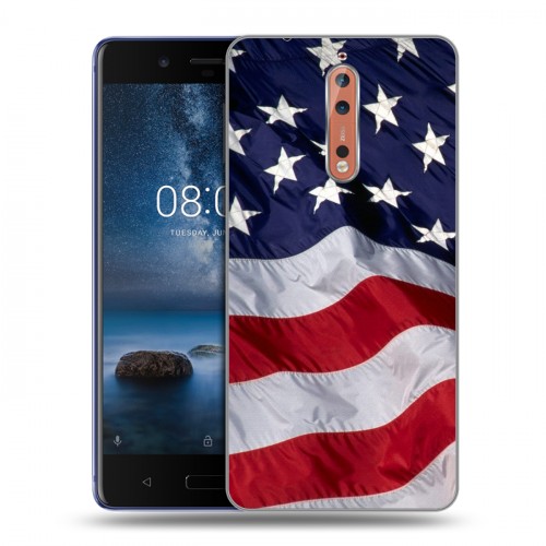 Дизайнерский пластиковый чехол для Nokia 8 Флаг США