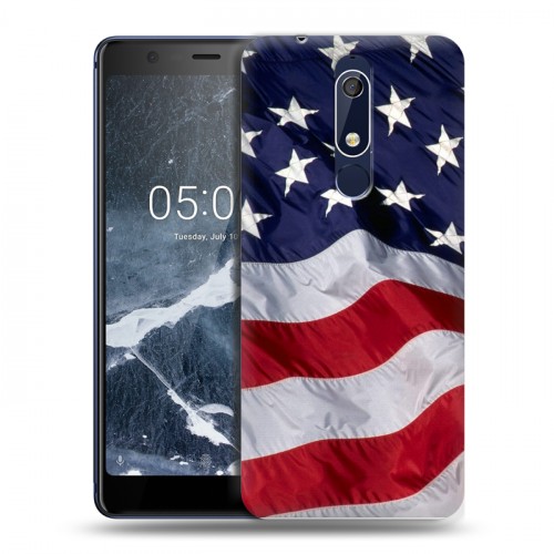 Дизайнерский пластиковый чехол для Nokia 5.1 Флаг США